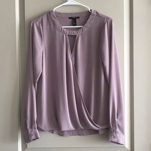 Long-Sleeve Blouse with Key-Hole Detail